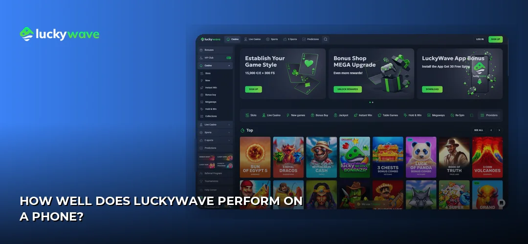 LuckyWave promotional banner