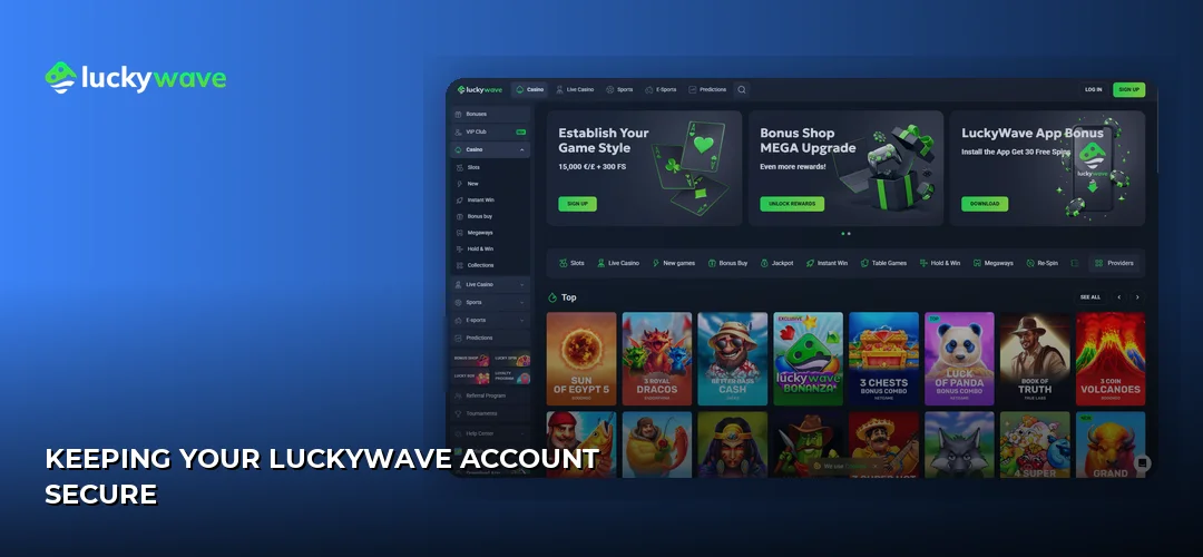 LuckyWave promotional banner