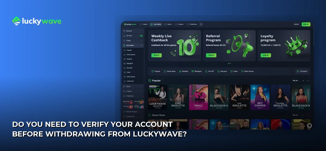 LuckyWave promotional banner