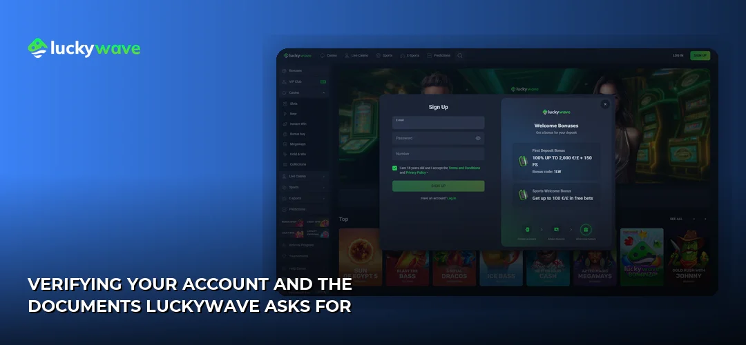 LuckyWave promotional banner