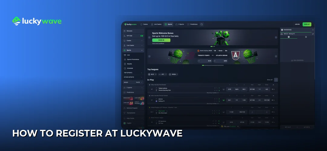 How to register at LuckyWave