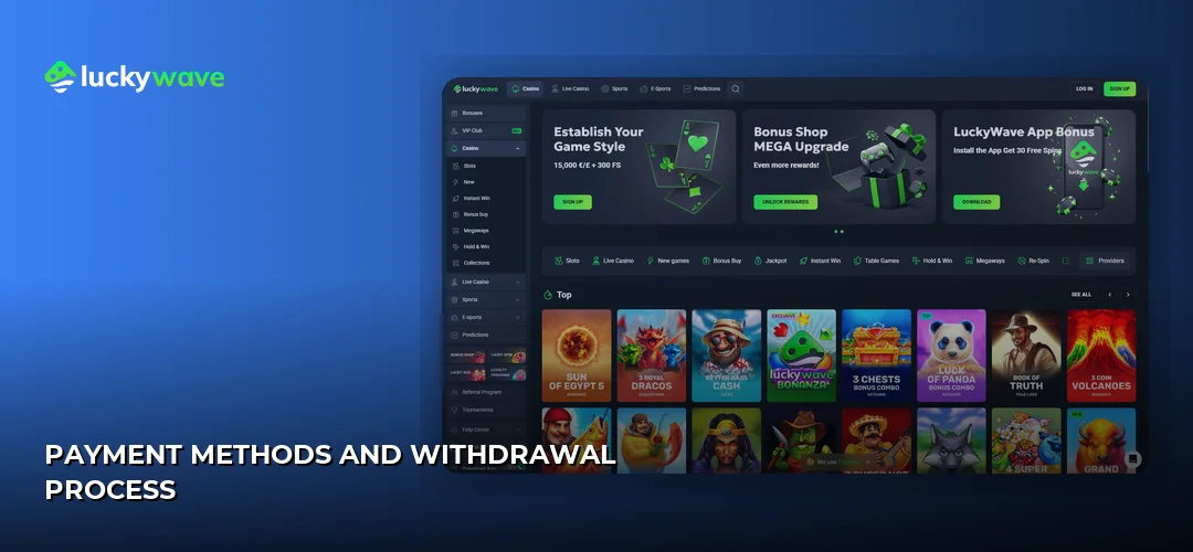 LuckyWave promotional banner