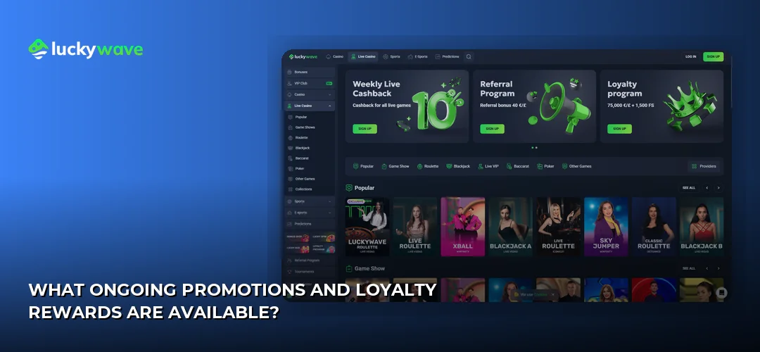LuckyWave promotional banner